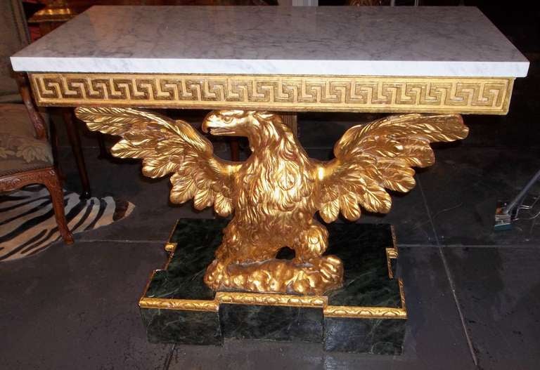 Carved Giltwood George III Styled Eagle Console Table 2