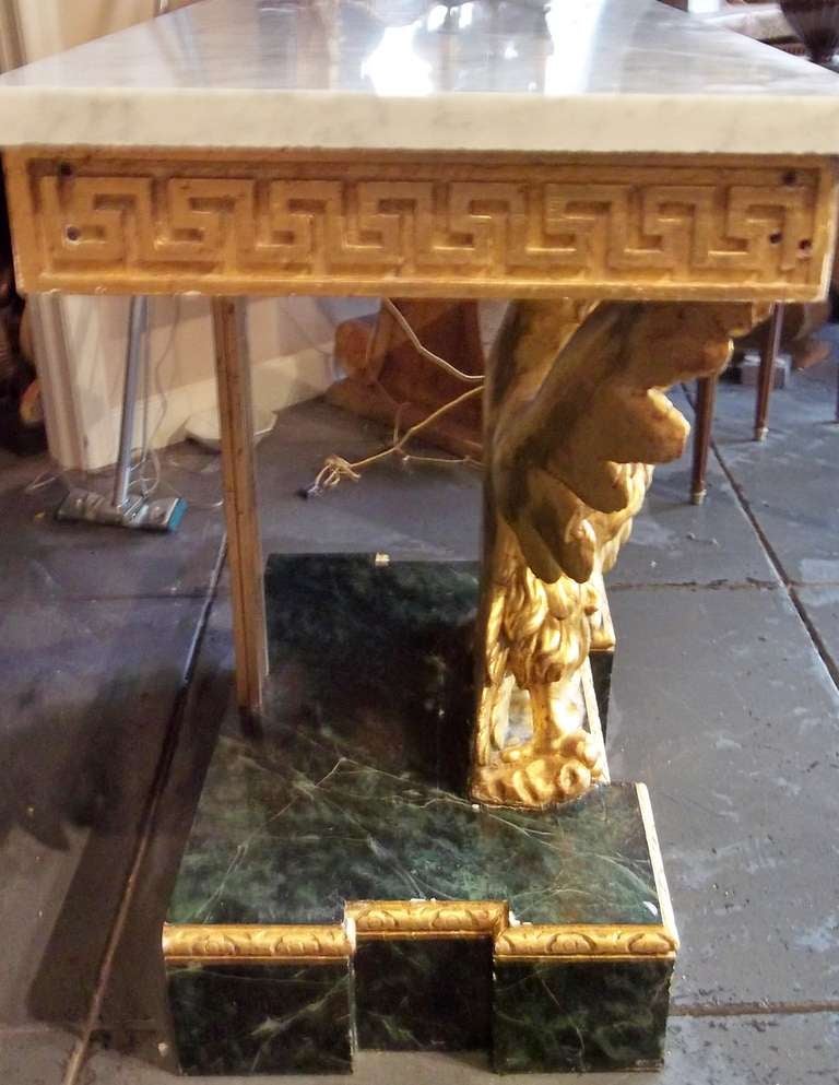 Carved Giltwood George III Styled Eagle Console Table 3