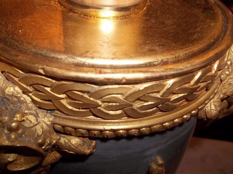 Pair Of Marble And Gilt Bronze Urns Or Cassolettes Now Lamps 3