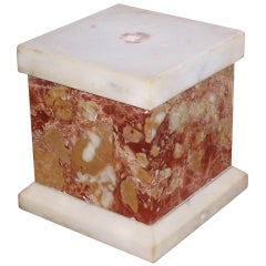 Large Italian marble table pedestal or plinth 