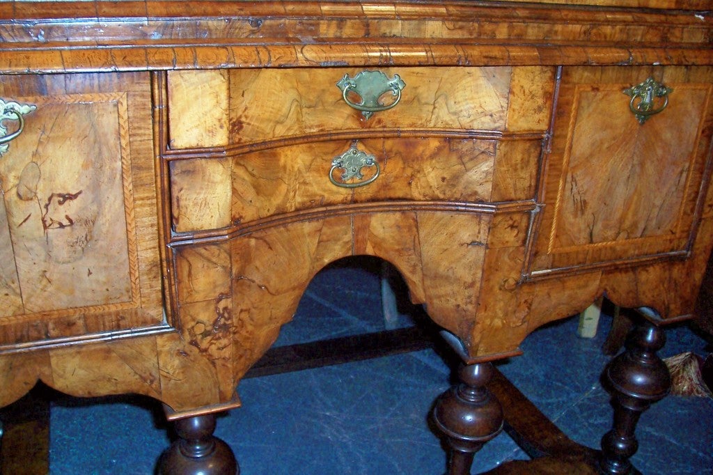 English William and Mary walnut chest on stand