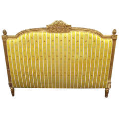 Antique Louis XVI Style Giltwood King Headboard