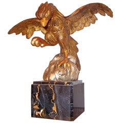 Carved Giltwood Eagle in Hunt