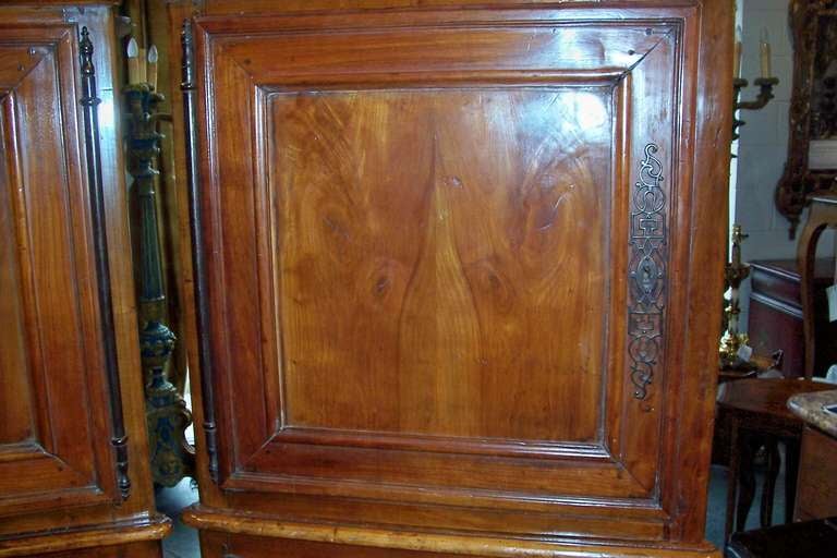 Pair of French Louis XV Provincial Walnut Petit Corner Cupboards or Cabinets 2