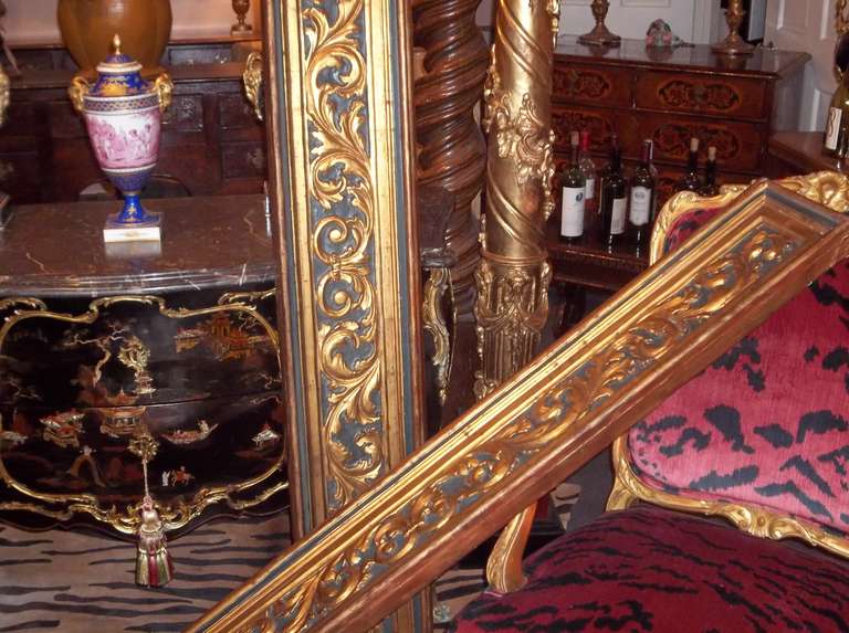 Pair of Carved, Gilded and Painted Panels in Baroque Style In Good Condition In Nashville, TN