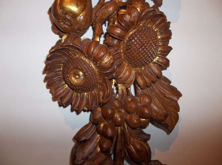 George I Pair of Carved Walnut And Gilt Garlands In The English Taste