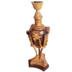 Empire Styled Bronze And Gilt Bronze Lamp
