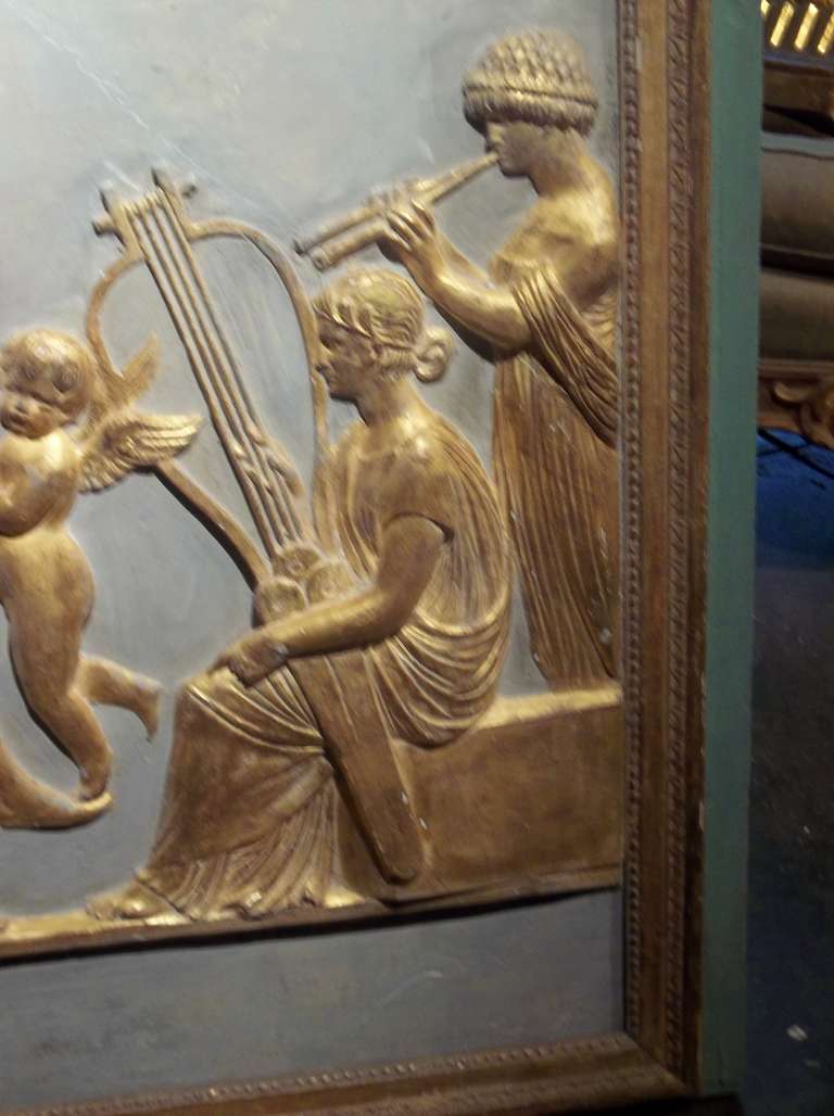 Neoclassical Styled Gilded Plaster Relief In Good Condition In Nashville, TN