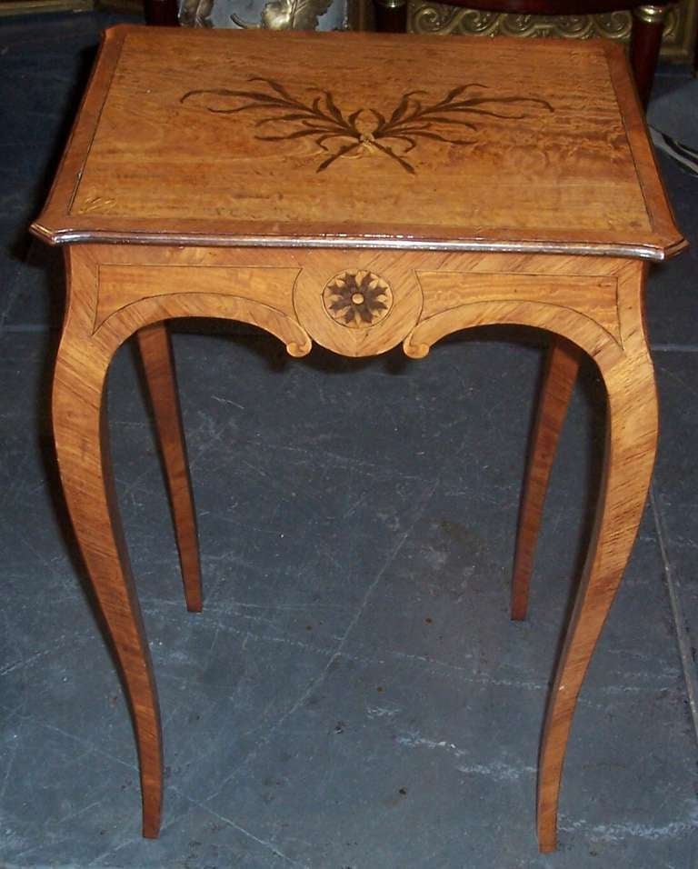 An Italian Neoclassical Satinwood And Tulipwood Inlaid Side Table 1