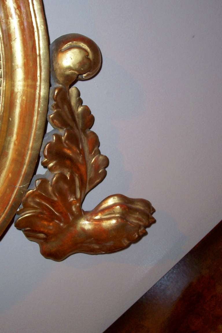 Miroir en bois doré italien ou français avec putti ou chérubins en doré citronnier Bon état - En vente à Nashville, TN