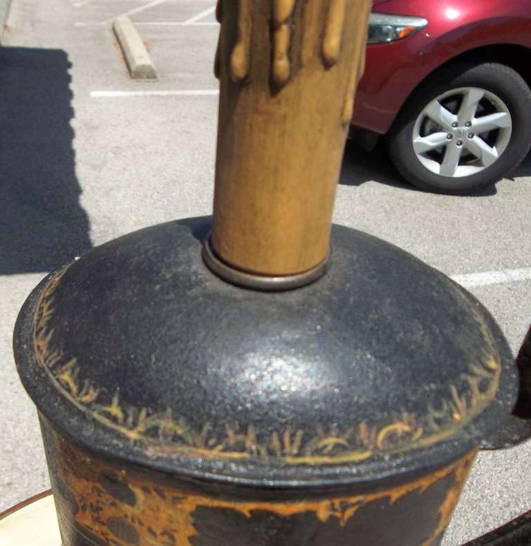 Italian Gilt Decorated Tole Hot Water Urn with Charcoal Brazier 1