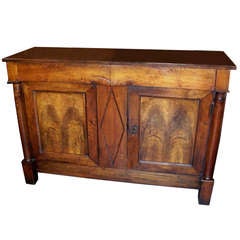 French Solid Walnut Sideboard or Commode Cabinet