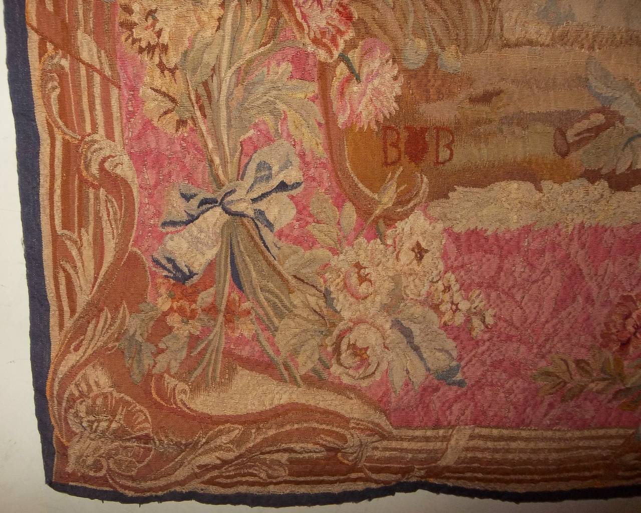 Großer französischer Wandteppich im Louis XV.-Stil im Beauvais-Stil im Boucher-Rokoko-Stil 2