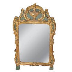 Louis XV Giltwood Mirror Re-decorated Or Refreshed 4