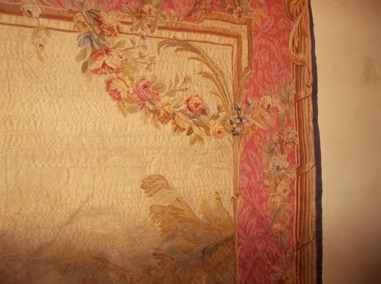 Large French, Louis XV, Beauvais Style Tapestry in Boucher Rococo Taste 4