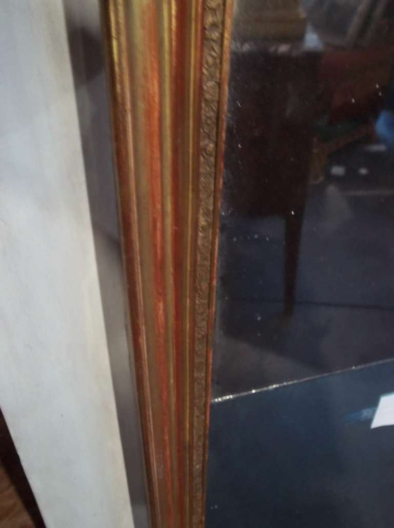 20th Century Gilt and Paint Decorated Trumeau Mirror