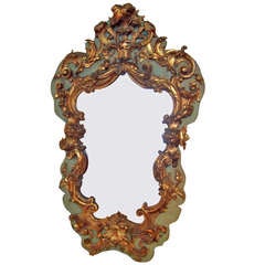 An Elaborate Venetian / Italian  Rococo Style Giltwood Mirror