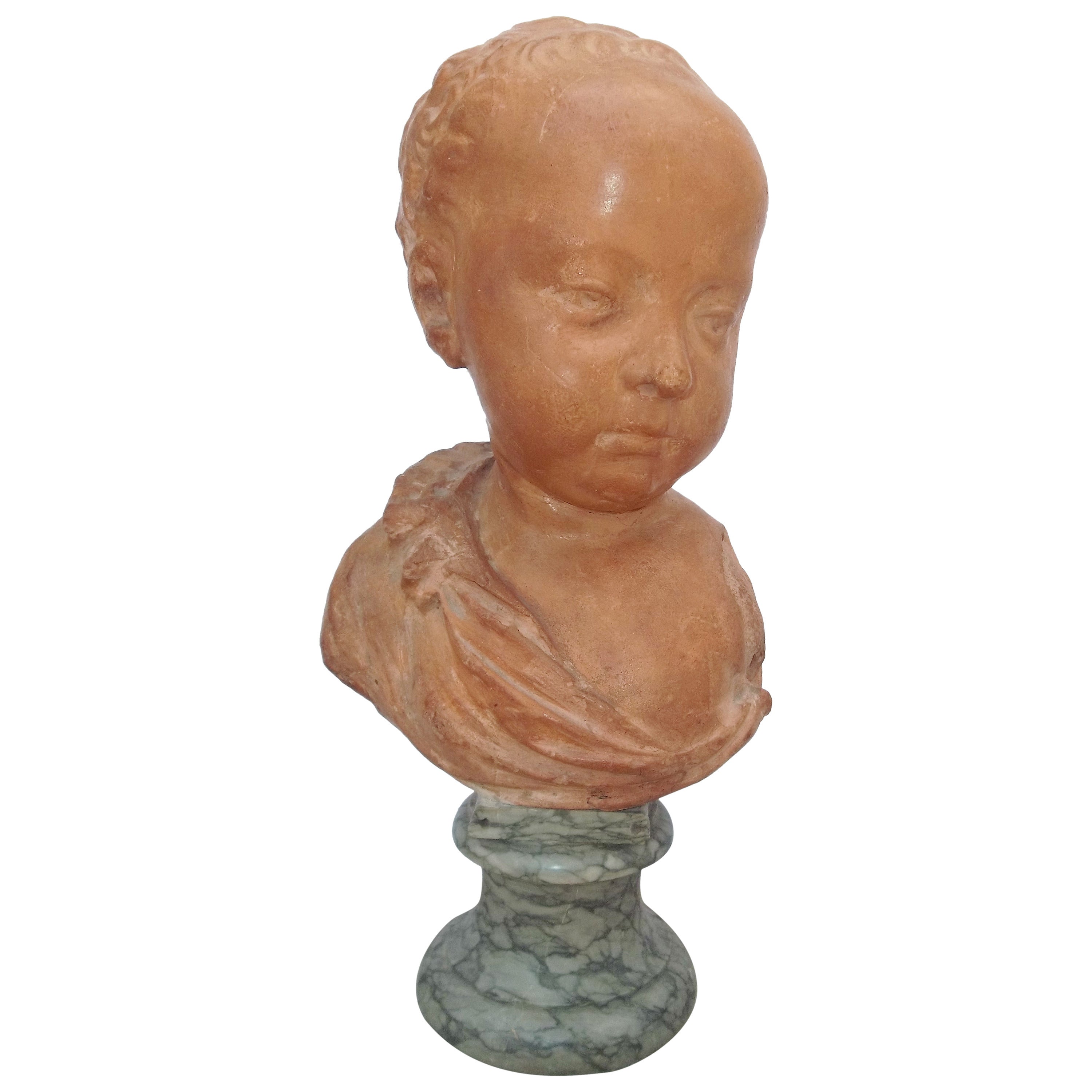 Terra Cotta Bust of Child