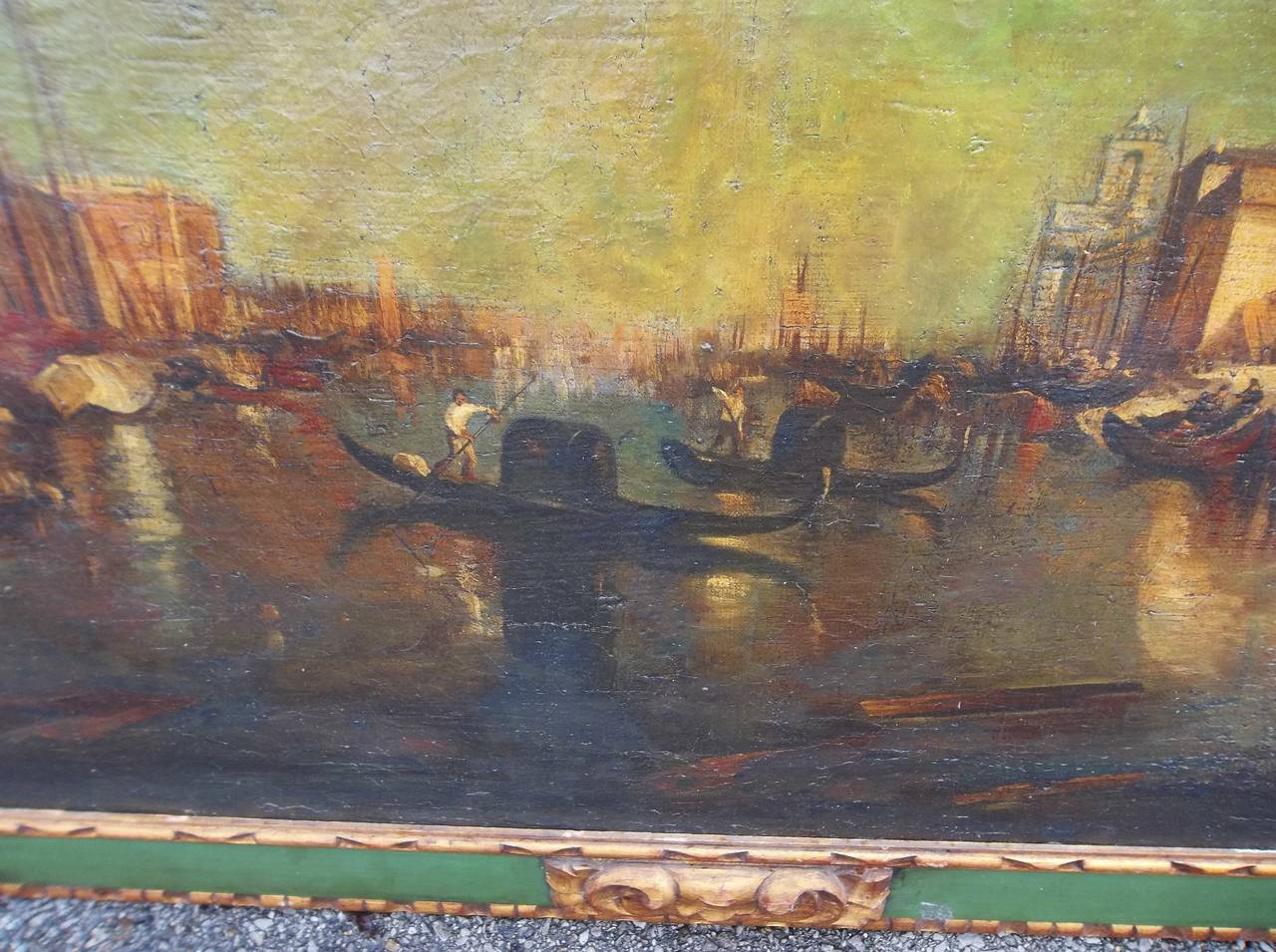 Manera de J.M.W. Turner, Pintura Escena del Gran Canal de Venecia principios del siglo XX en venta