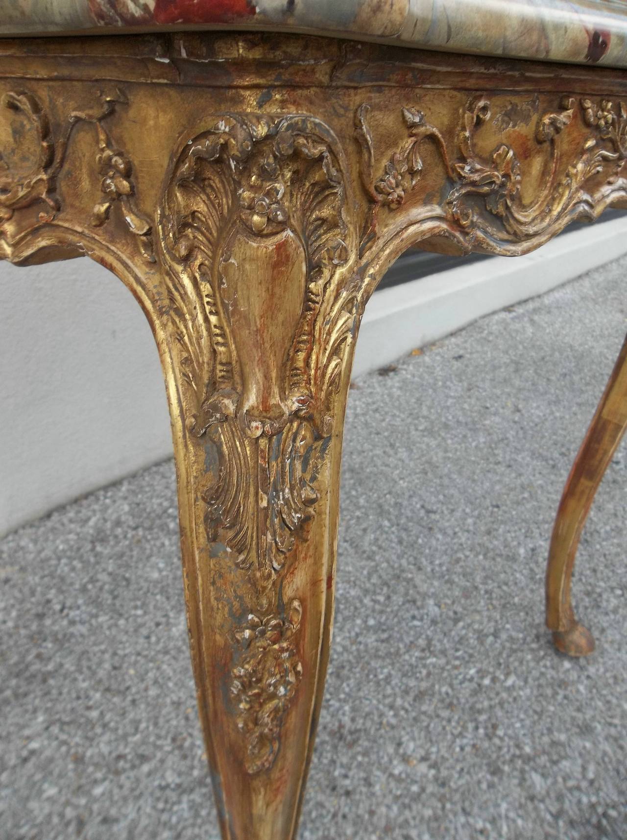 Louis XV Style Giltwood Side Table 3