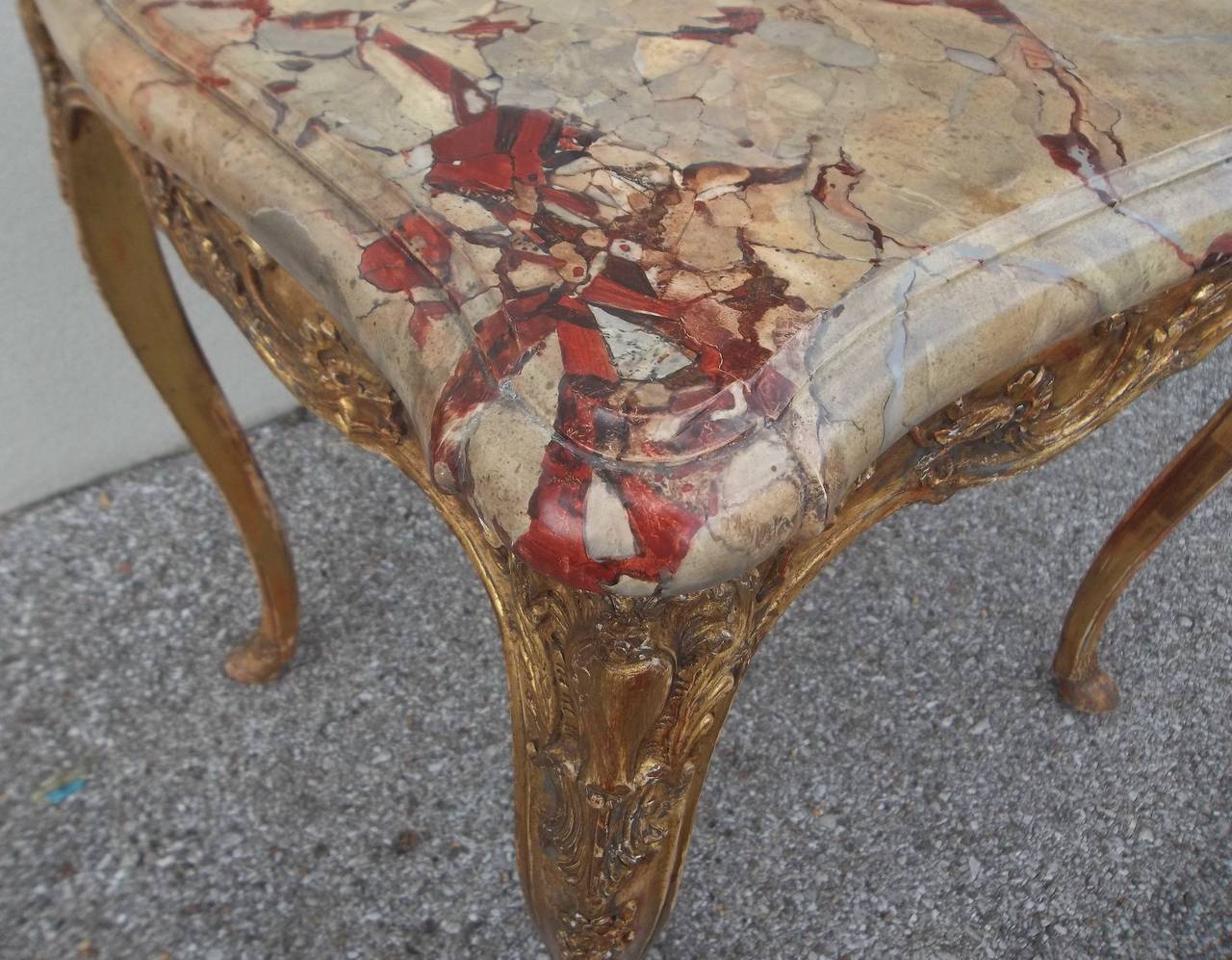 Louis XV Style Giltwood Side Table 2