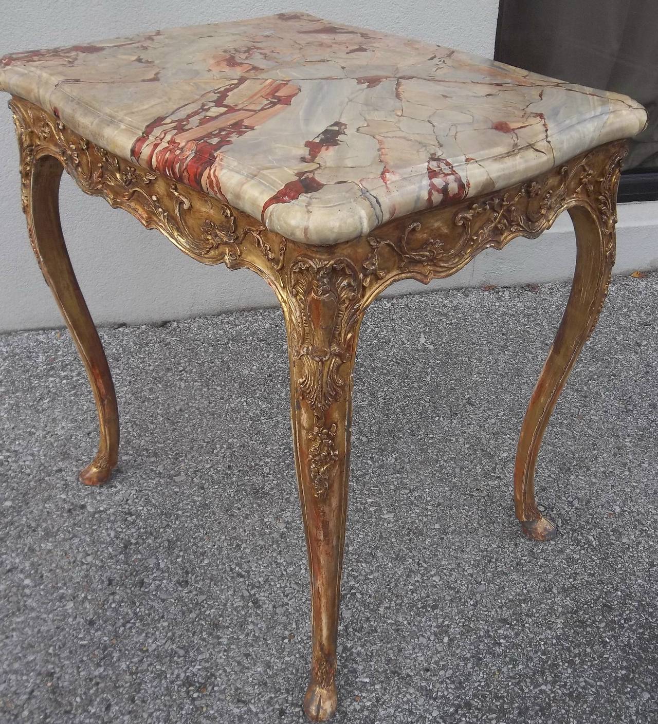 Louis XV Style Giltwood Side Table 1