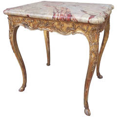 Louis XV Style Giltwood Side Table