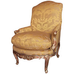 Louis XV Styled Giltwood Bergere or Armchair 10