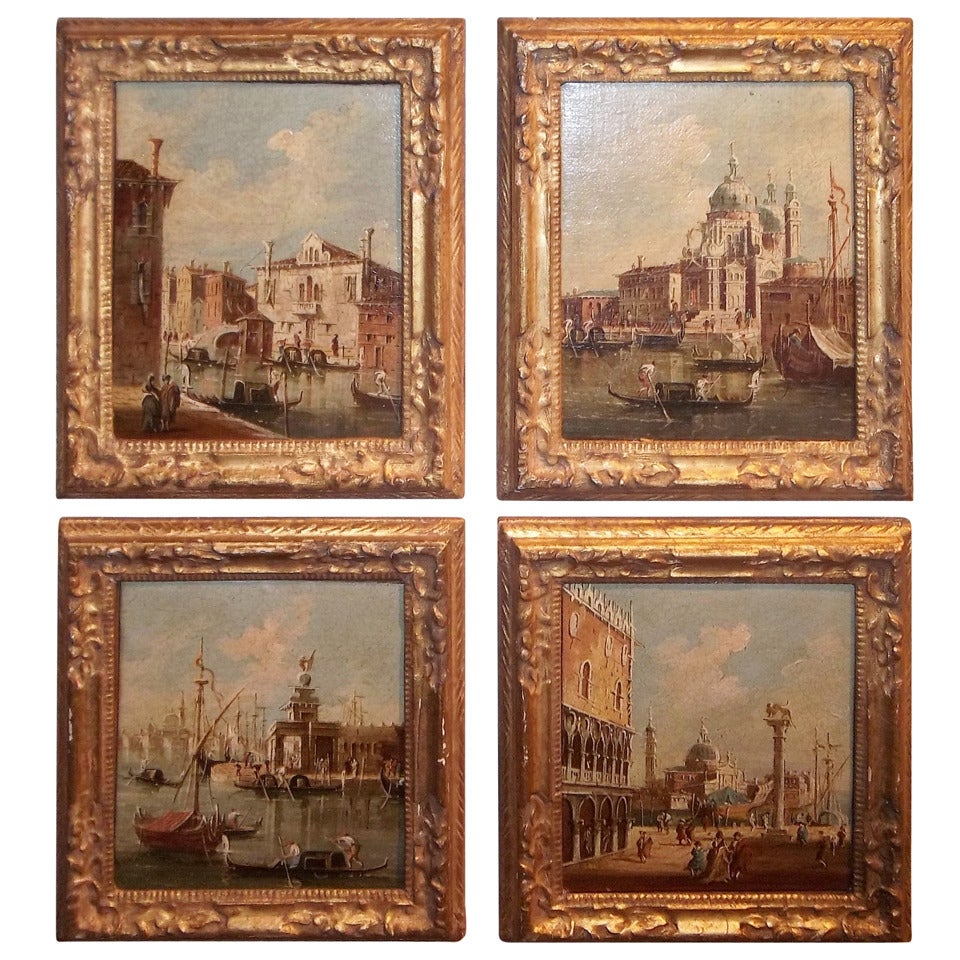 Set of Venetian Scenes in the Manner of Guardi