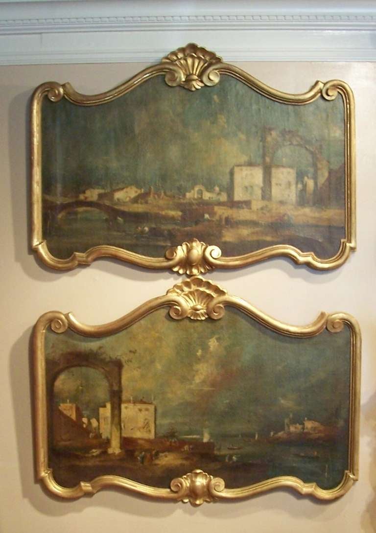 Pair of  Venetian Scenes In the Manner of Francesco Lazzaro Guardi