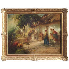 Summer Conversation, Oil on Canvas 1