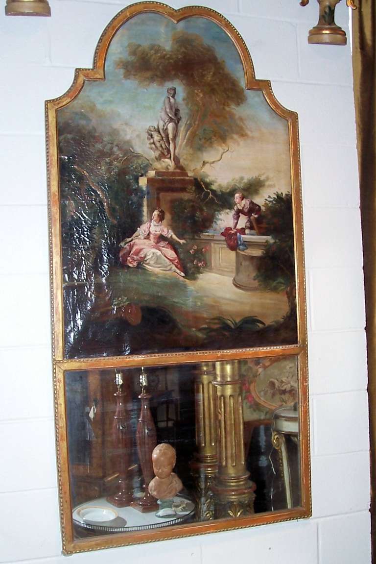 " The Progress of Love " Manner of Fragonard Set in a Trumeau