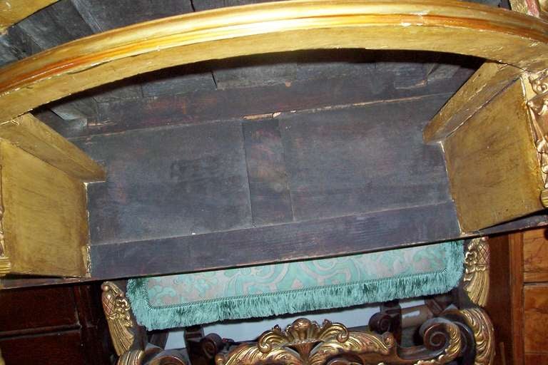 Italian Paint and Parcel Gilt Demilune Neoclassical Console Table 3