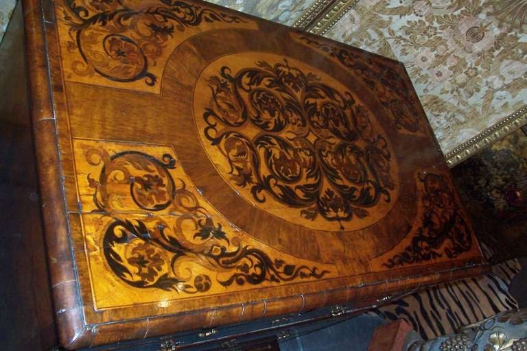 English William and Mary Walnut, Seaweed Marquetry Chest
