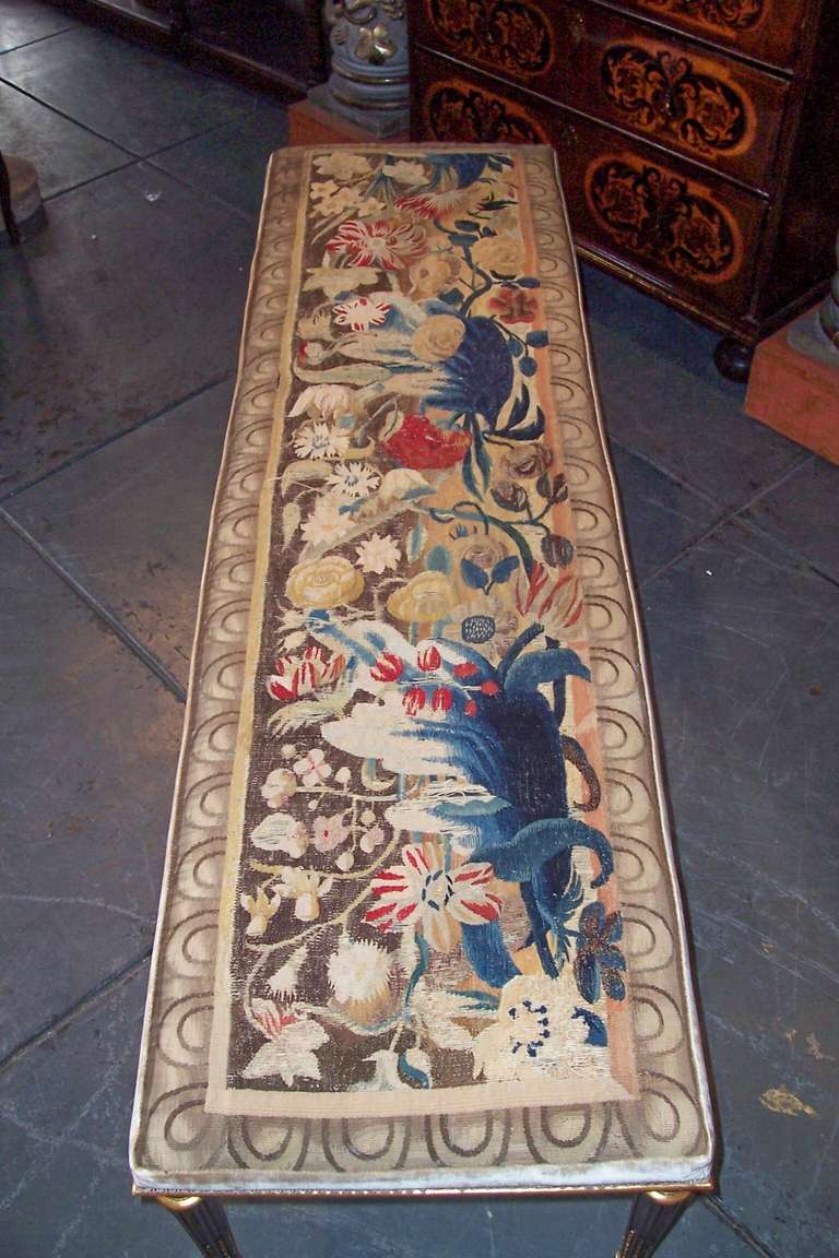Louis XVI Louis Xvi Style Bench Or Banquette With Tapestry Covering