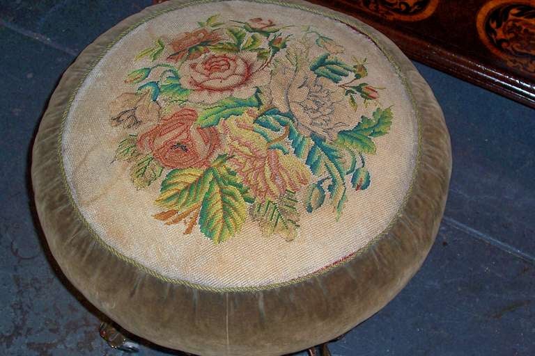 Napoleon III  Giltwood And Paint Pouf In Fair Condition In Nashville, TN