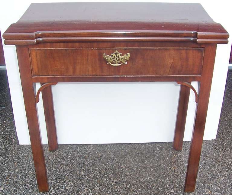 English Mahogany Gate-Leg Game Table or Console