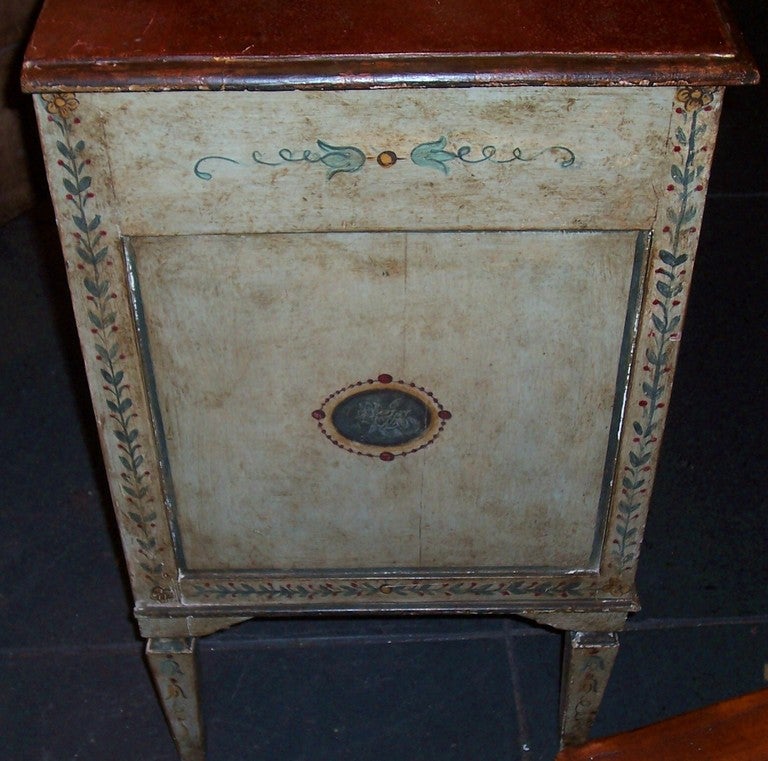 Wood Italian painted commode probably Florentine , maybe Venetian