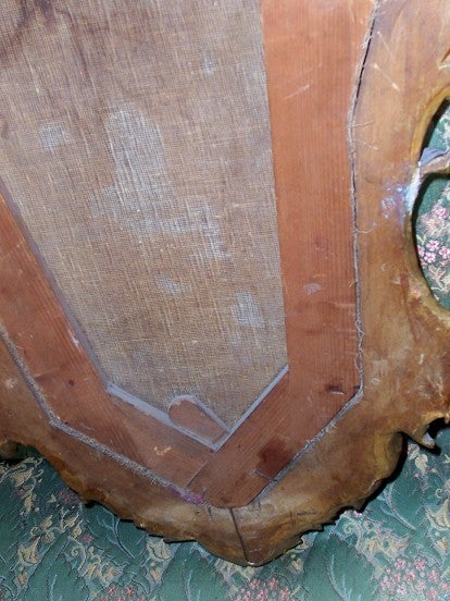 Wood Pair of Venetian ( Italian ) Oils in Carved Giltwood Frames
