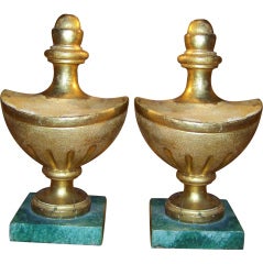 Pair of French  or Italian gilt finials