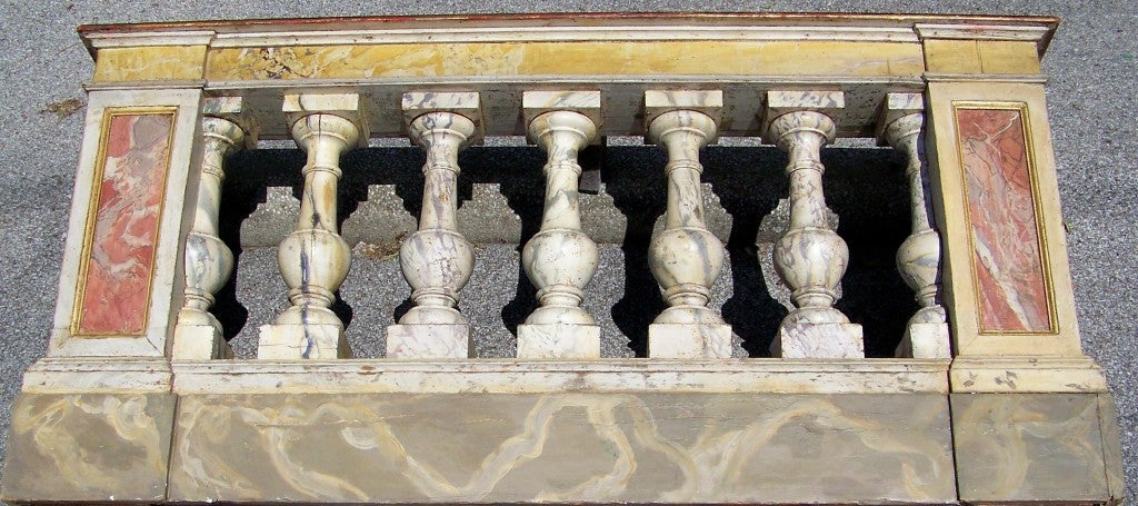 Italian or French Faux Painted Console or Balustrade In Good Condition In Nashville, TN