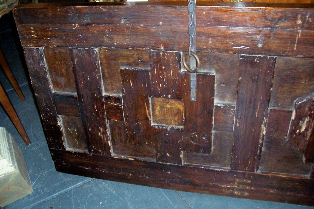 18th Century Italian Walnut & Fruitwood Headboard for a King / Queen Bed