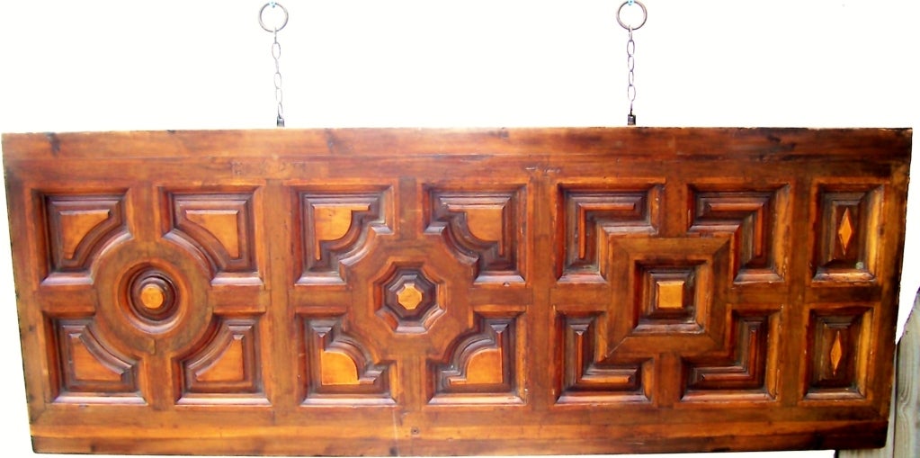 Italian Walnut & Fruitwood Headboard for a King / Queen Bed 2