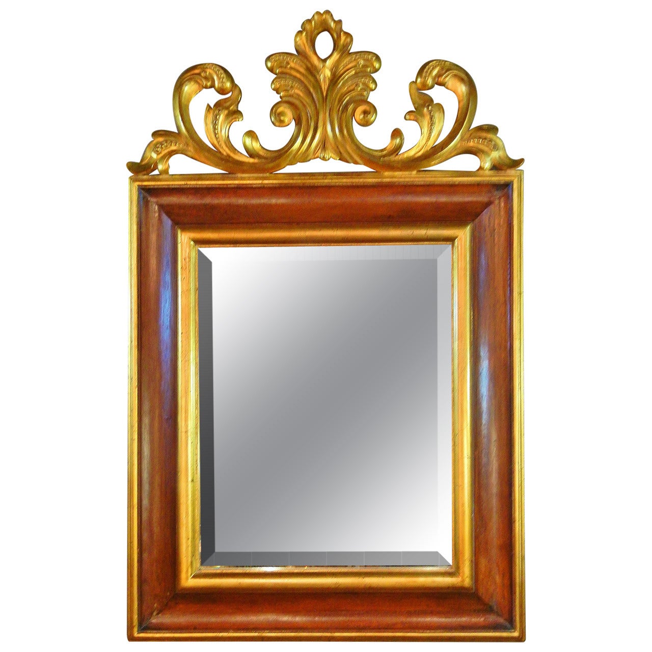 Large Carved and Gilt Mahogany Mirror by Harrison & Gil (later Christopher Guy) For Sale