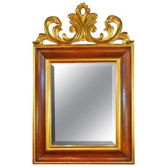 Grand miroir en acajou sculpté et doré par Harrison & Gil (plus tard Christopher Guy)