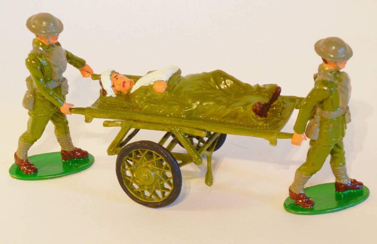 American US Medical Team WW I Wheeled Litter, Toy Soldiers by DJ's Originals, 1978