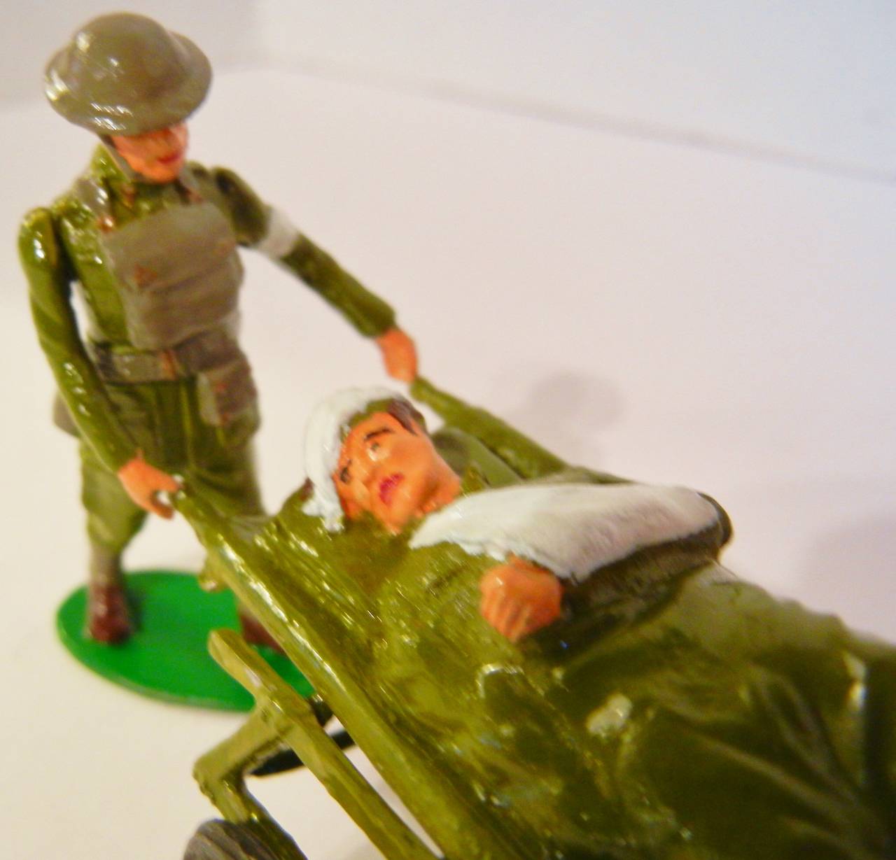 Late 20th Century US Medical Team WW I Wheeled Litter, Toy Soldiers by DJ's Originals, 1978