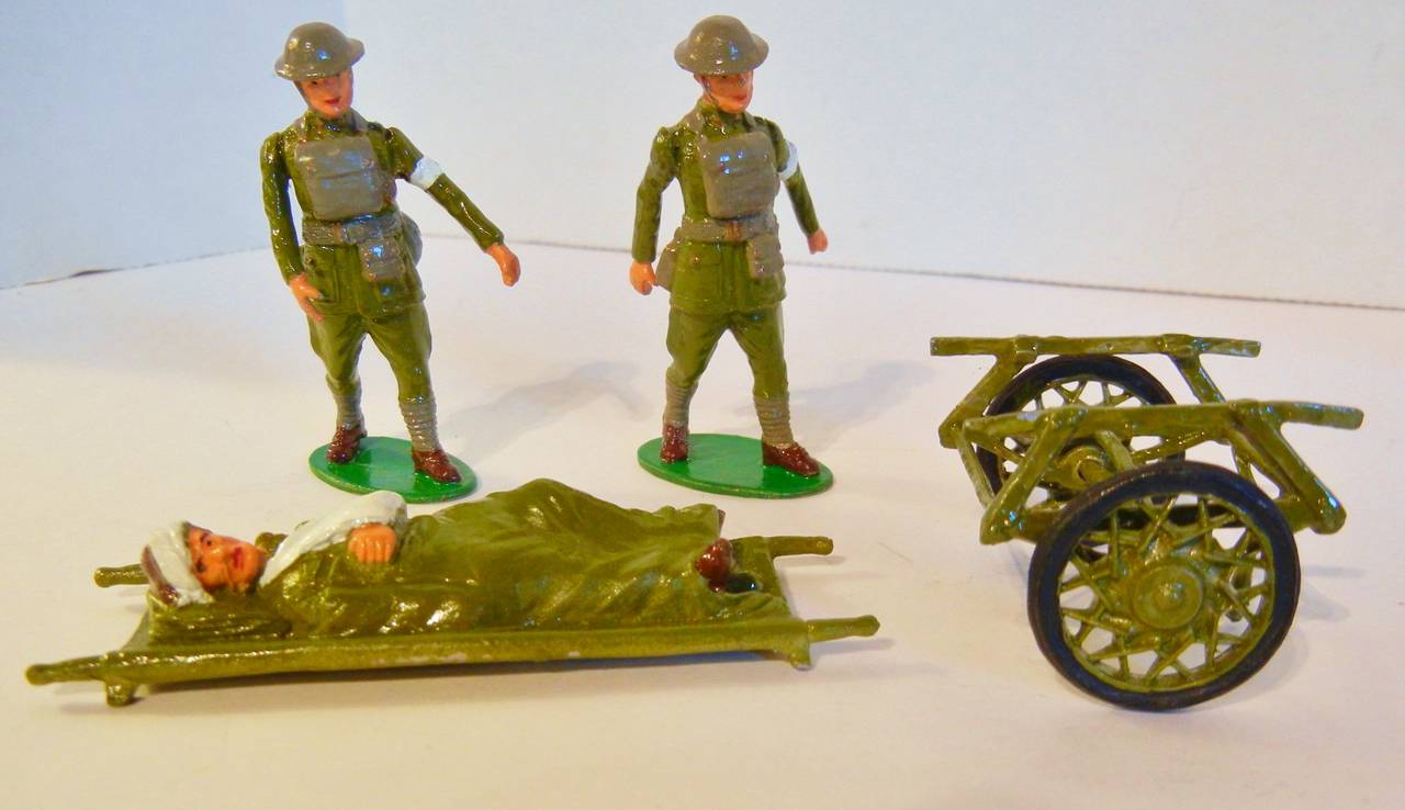 US Medical Team WW I Wheeled Litter, Toy Soldiers by DJ's Originals, 1978 1