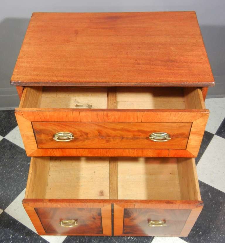 English British Country-House Small Two-Drawer Chest, circa 1790
