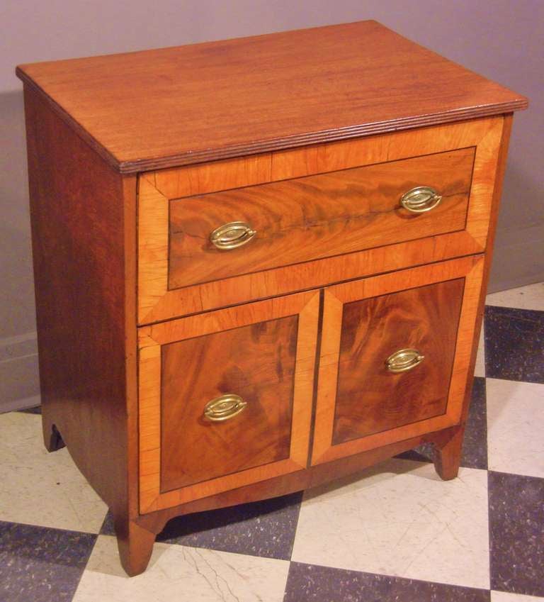 Forged British Country-House Small Two-Drawer Chest, circa 1790